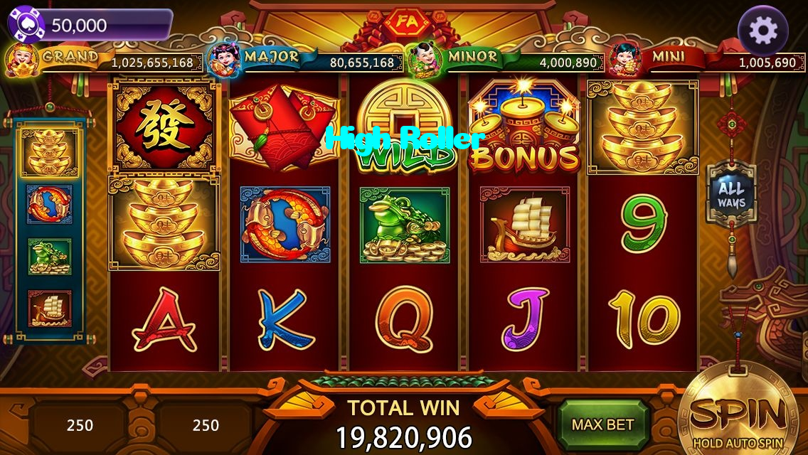 High Roller casino presented on mobile device in Pakistan with slots and live games